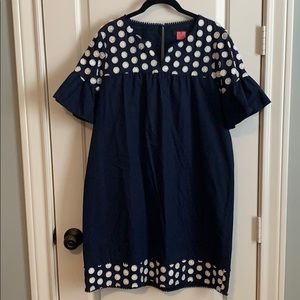 J.Crew embellished cotton shift dress
